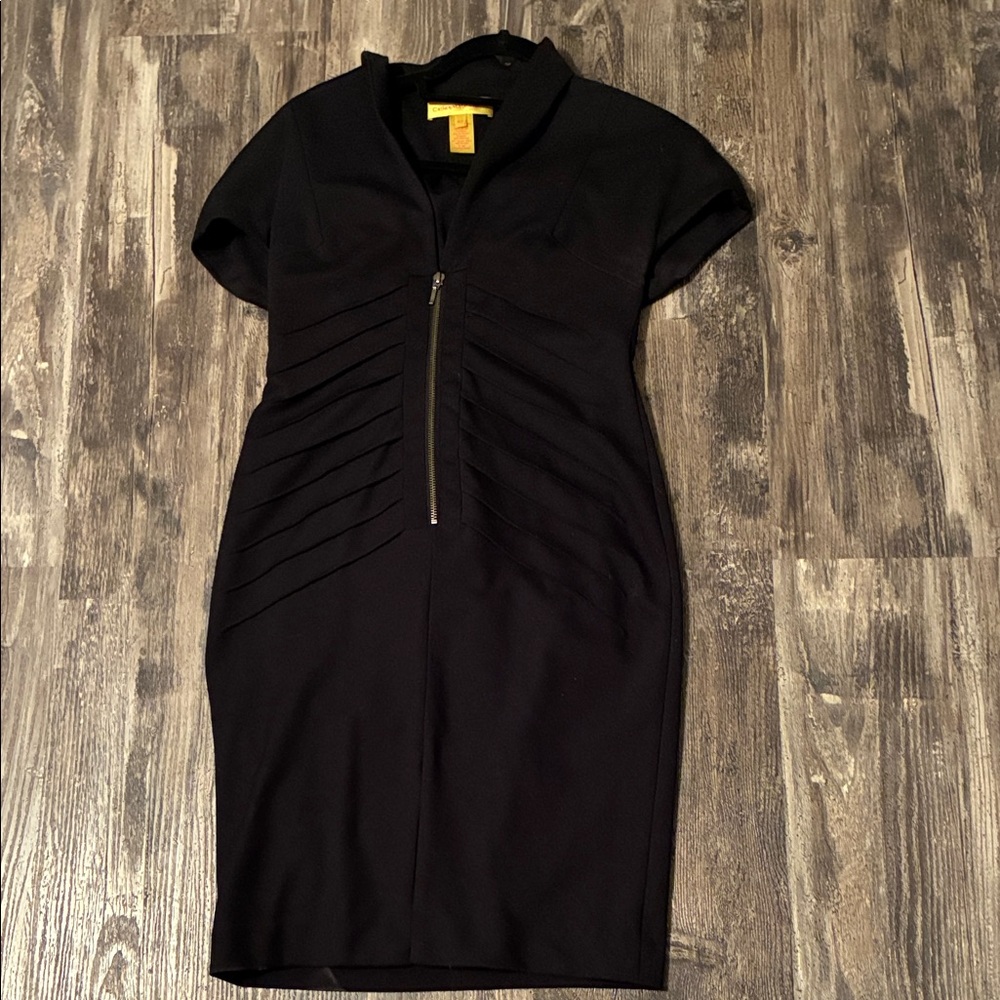 Catherine Malandrino Black Midi Dress with Zipper